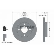 Слика 1 на кочионен диск TEXTAR PRO 92051003