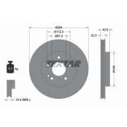 Слика 1 $на Кочионен диск TEXTAR PRO 92059403