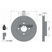 Слика 1 на кочионен диск TEXTAR PRO 92063503