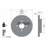 Слика 1 на кочионен диск TEXTAR PRO 92063603