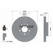 Слика 1 на кочионен диск TEXTAR PRO 92066703