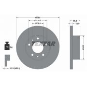 Слика 1 на кочионен диск TEXTAR PRO 92073703