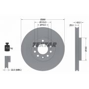 Слика 1 на кочионен диск TEXTAR PRO 92075603