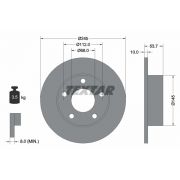 Слика 1 на кочионен диск TEXTAR PRO 92090803