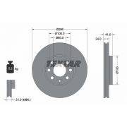 Слика 1 на кочионен диск TEXTAR PRO 92091803