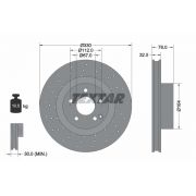 Слика 1 на кочионен диск TEXTAR PRO 92099203