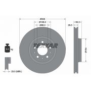 Слика 1 на кочионен диск TEXTAR PRO 92100603