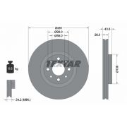 Слика 1 на кочионен диск TEXTAR PRO 92107703