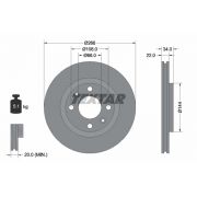 Слика 1 на кочионен диск TEXTAR PRO 92111503