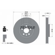 Слика 1 на кочионен диск TEXTAR PRO 92115003