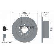 Слика 1 на кочионен диск TEXTAR PRO 92116103