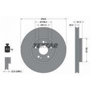 Слика 1 на кочионен диск TEXTAR PRO 92119003