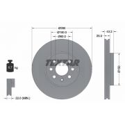 Слика 1 на кочионен диск TEXTAR PRO 92129303