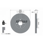 Слика 1 на кочионен диск TEXTAR PRO 92133203