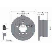 Слика 1 на кочионен диск TEXTAR PRO 92137503