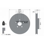 Слика 1 на кочионен диск TEXTAR PRO 92142003