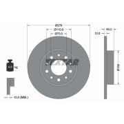 Слика 1 на кочионен диск TEXTAR PRO 92145203