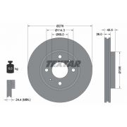 Слика 1 на кочионен диск TEXTAR PRO 92148703