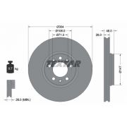 Слика 1 на кочионен диск TEXTAR PRO 92157003