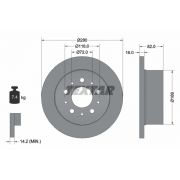 Слика 1 на кочионен диск TEXTAR PRO 92157403