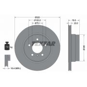 Слика 1 на кочионен диск TEXTAR PRO 92161103