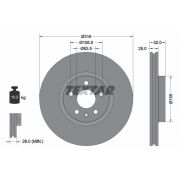 Слика 1 на кочионен диск TEXTAR PRO 92162303