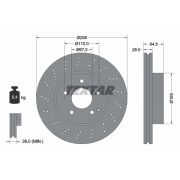 Слика 1 на кочионен диск TEXTAR PRO 92165003