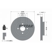 Слика 1 на кочионен диск TEXTAR PRO 92166803