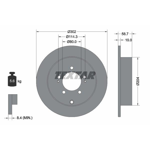 Слика на Кочионен диск TEXTAR PRO 92167003