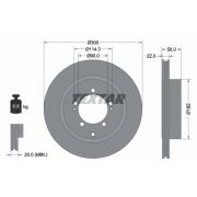 Слика 1 на кочионен диск TEXTAR PRO 92170603