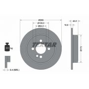 Слика 1 на кочионен диск TEXTAR PRO 92175003