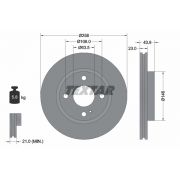 Слика 1 на кочионен диск TEXTAR PRO 92176003