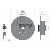 Слика 1 на кочионен диск TEXTAR PRO 92196003