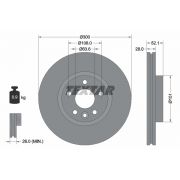 Слика 1 на кочионен диск TEXTAR PRO 92196903