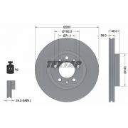 Слика 1 на кочионен диск TEXTAR PRO 92232503