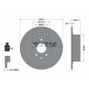 Слика 1 на кочионен диск TEXTAR PRO 92237103