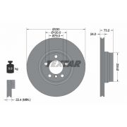 Слика 1 на кочионен диск TEXTAR PRO 92242003