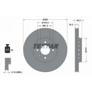 Слика 1 на кочионен диск TEXTAR PRO 92254603