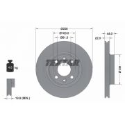 Слика 1 на кочионен диск TEXTAR PRO 92255203