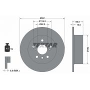 Слика 1 на кочионен диск TEXTAR PRO 92257803