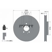 Слика 1 на кочионен диск TEXTAR PRO 92258003