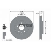 Слика 1 на кочионен диск TEXTAR PRO 92277103