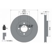 Слика 1 $на Кочионен диск TEXTAR PRO 92287003