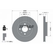 Слика 1 на кочионен диск TEXTAR PRO 92292103