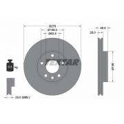 Слика 1 на кочионен диск TEXTAR PRO 92292303