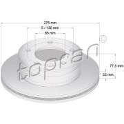 Слика 1 на кочионен диск TOPRAN 107 687