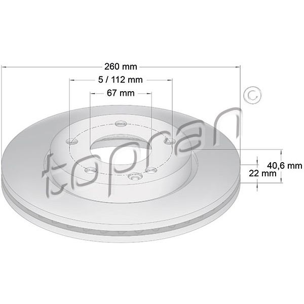 Слика на Кочионен диск TOPRAN 400 849