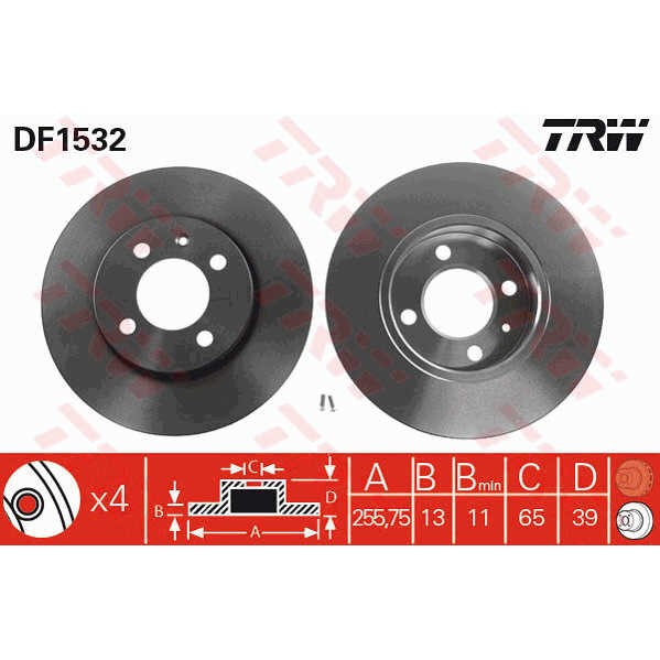 Слика на кочионен диск TRW DF1532 за Seat Inca (6K9) 1.9 TDI - 90 коњи дизел