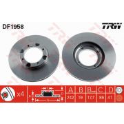 Слика 1 на кочионен диск TRW DF1958