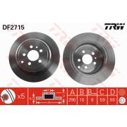 Слика 1 на кочионен диск TRW DF2715